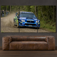 Load image into Gallery viewer, Subaru Impreza WRC Rally 3-piece framed canvas print – premium motorsport wall art