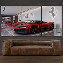 Load image into Gallery viewer, Ferrari Enzo F80 LaFerrari 3-piece framed canvas print – premium motorsport wall art