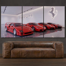 Load image into Gallery viewer, Ferrari F40 F80 LaFerrari Enzo 3-piece framed canvas print – premium motorsport wall art