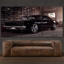 Load image into Gallery viewer, Dodge Charger R/T 1968 3-piece framed canvas print – premium motorsport wall art