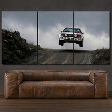 Load image into Gallery viewer, Audi Quattro Rally 3-piece framed canvas print – premium motorsport wall art