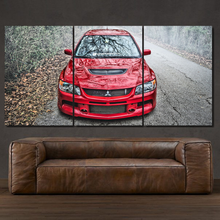 Load image into Gallery viewer, Mitsubishi Lancer Evolution EVO 9 3-piece framed canvas print – premium motorsport wall art