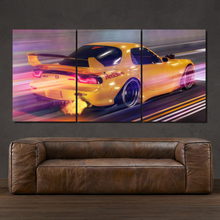 Load image into Gallery viewer, Mazda RX-7 3-piece framed canvas print – premium motorsport wall art