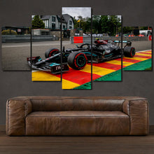 Load image into Gallery viewer, F1 Formula One Mercedes Petronas Spa-Francorchamps 5-piece framed canvas print – wall art gift for Formula F1 enthusiasts.
