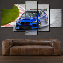 Load image into Gallery viewer, Subaru Impreza STI Nurburgring 5-piece framed canvas print – wall art gift for sports car enthusiasts