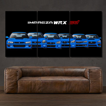Load image into Gallery viewer, Subaru Impreza WRX STI 3-piece framed canvas print – premium motorsport wall art