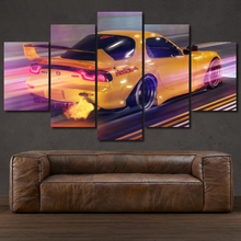 Load image into Gallery viewer, Mazda RX-7 5-piece framed canvas print – wall art gift for sports car enthusiasts