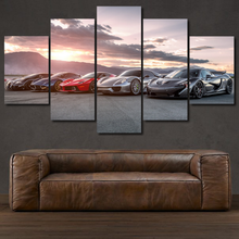 Load image into Gallery viewer, Ferrari LaFerrari McLaren P1 Bugatti Veyron Pagani Zonda Porsche 918 Spyder 5-piece framed canvas print – wall art gift for sports car enthusiasts