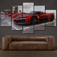 Load image into Gallery viewer, Ferrari Enzo F80 LaFerrari 5-piece framed canvas print – wall art gift for sports car enthusiasts