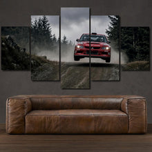 Load image into Gallery viewer, Mitsubishi Lancer Evolution WRC Rally 5-piece framed canvas print – wall art gift for sports car enthusiasts