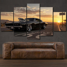 Load image into Gallery viewer, Dodge Charger R/T 1968 
5-piece framed canvas print – wall art gift for sports car enthusiasts