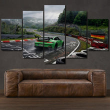 Load image into Gallery viewer, Nurburgring Nordschleife Porsche 911 GT3 RS 5-piece framed canvas print – wall art gift for sports car enthusiasts