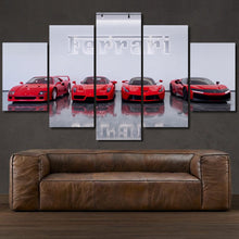 Load image into Gallery viewer, Ferrari F40 F80 Enzo LaFerrari 5-piece framed canvas print – wall art gift for sports car enthusiasts