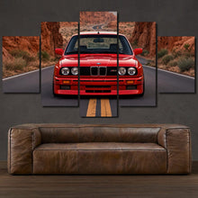 Load image into Gallery viewer, BMW E30 M3 5-piece framed canvas print – wall art gift for sports car enthusiasts