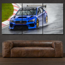 Load image into Gallery viewer, Subaru Impreza STI Nurburgring 3-piece framed canvas print – premium motorsport wall art