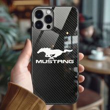 Load image into Gallery viewer, Ford Mustang Tempered Glass iPhone Case