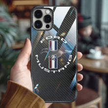 Load image into Gallery viewer, Ford Mustang Tempered Glass iPhone Case