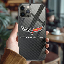 Load image into Gallery viewer, Chevrolet Corvette Tempered Glass iPhone Case