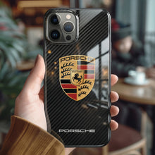 Load image into Gallery viewer, Porsche Tempered Glass iPhone Case