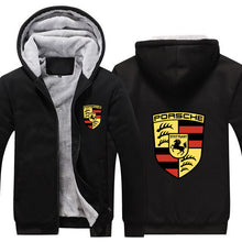 Load image into Gallery viewer, Porsche Logo Apparel | Premium Porsche Fan Hoodie Jacket