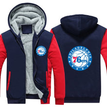 Load image into Gallery viewer, Philadelphia 76ers Hoodie Jacket Free Worldwide Shipping