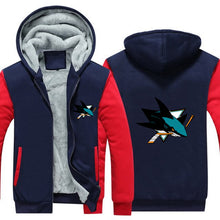 Load image into Gallery viewer, San Jose Sharks Hoodie Jacket Free Worldwide Shipping